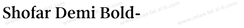 Shofar Demi Bold字体转换